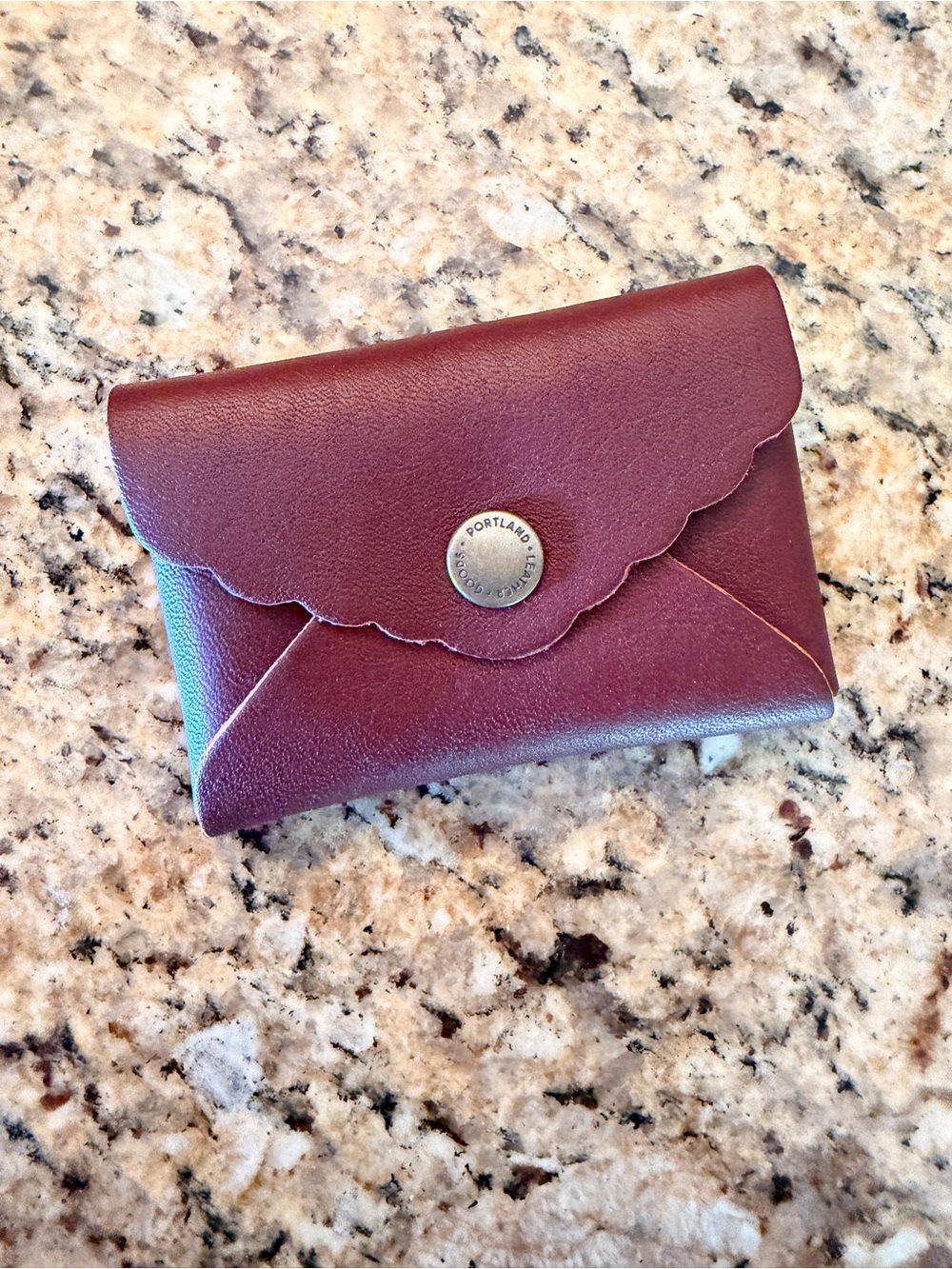 Portland Leather Scallop-Edge Card Case
